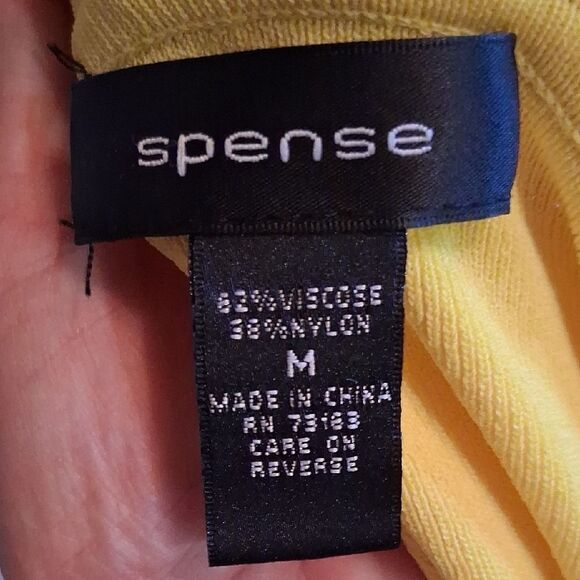 SPENSE Bright Yellow Cropped Cardigan Size Medium - Picture 8 of 8